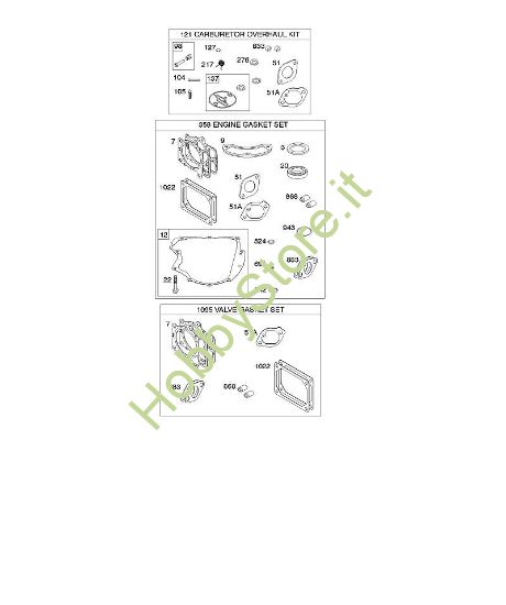 E - Set guarnizioni motore, set guarnizioni valvola B&S - 44 €¦ 44N677-0017-B1 brand Stihl